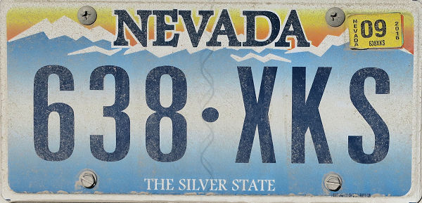 Nevada Licence Plate